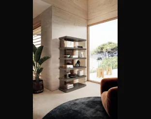 Libreria Air 2684 in laccato e vetro di Lago