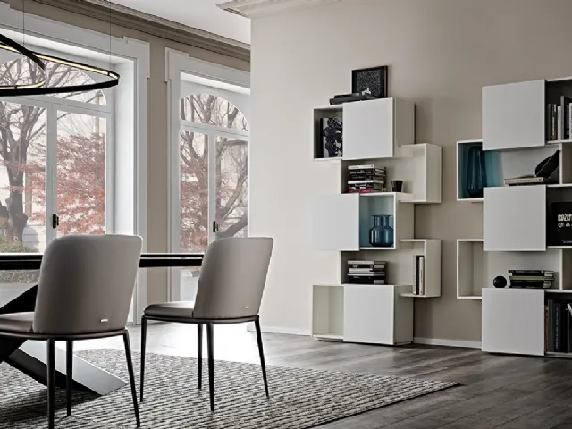 Libreria a muro Piquant in MDF bianco di Cattelan Italia