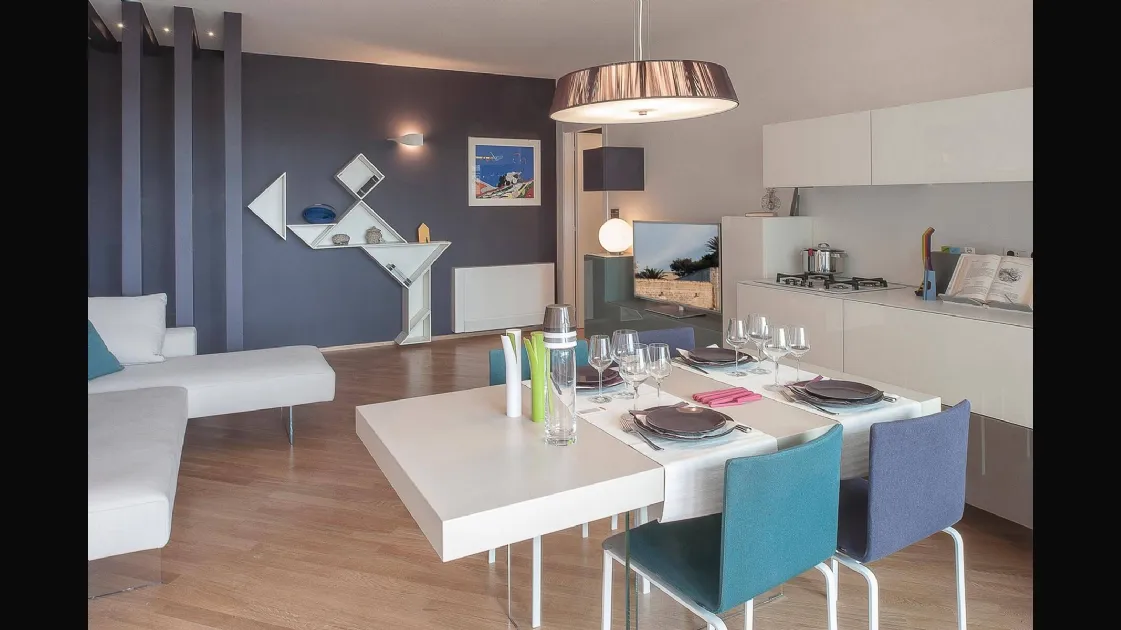 Libreria componibile di design Tangram di Lago