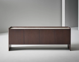 Madia Alicanto in legno e top in ceramica con 4 ante di Bonaldo