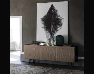 Madia in legno con ante rivestite in ecopelle Absolut di Cattelan Italia