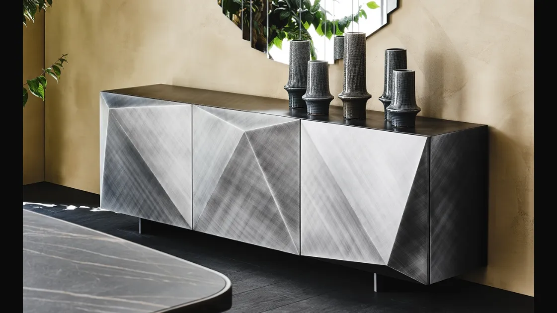 Madia Kayak in legno laccato Brushed Grey  di Cattelan Italia