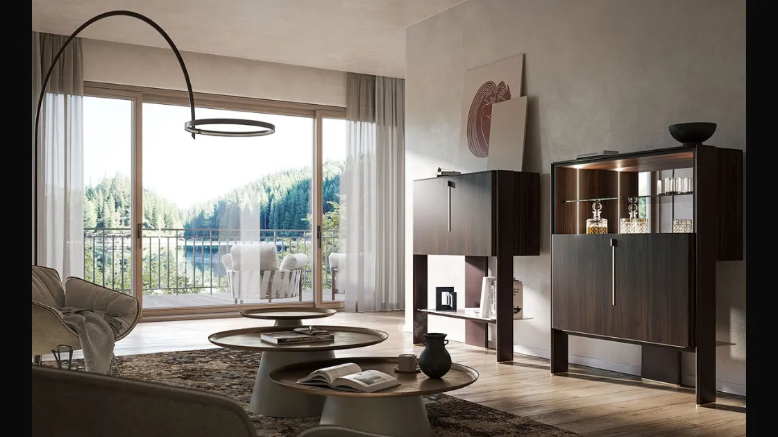 Madia di design in legno Cremona di Cattelan Italia