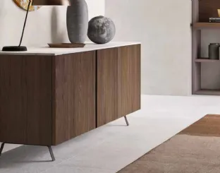 Madia in frassino con base in marmo System Modulo 02 di Orme