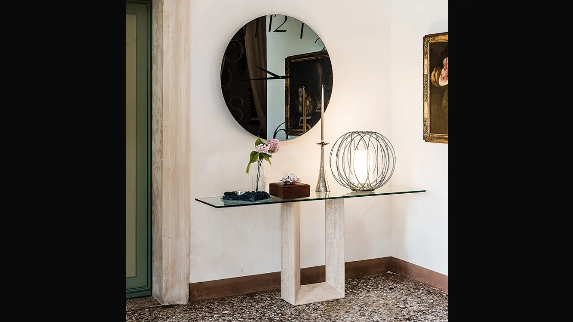 Consolle Diapason con top in cristallo di Cattelan Italia