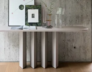 Mobile ingresso Geometric Console in finitura argilla di Bonaldo