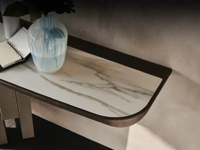 Consolle in ceramica effetto marmo Skyline Keramik Premium di Cattelan Italia