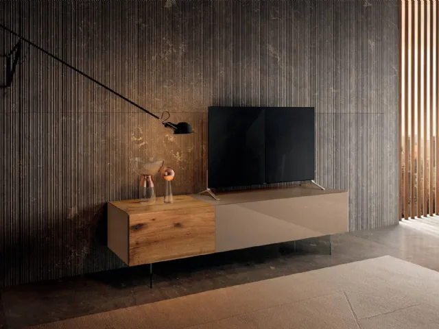 Mobile Porta Tv in vetro e legno 36e8 0523 di Lago