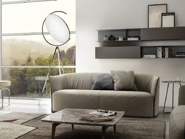 Mobile sospeso Living 07 in laminato Grigio Londra di Arredo3