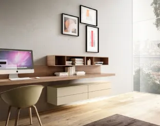 Mobile sospeso Living 08 in legno e laccato opaco di Arredo3