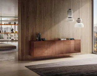 Mobile sospeso in vetro lucido rame Materia 1009 di Lago