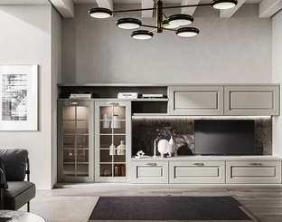 Parete Attrezzata Living Asolo in massello di frassino di Arredo3