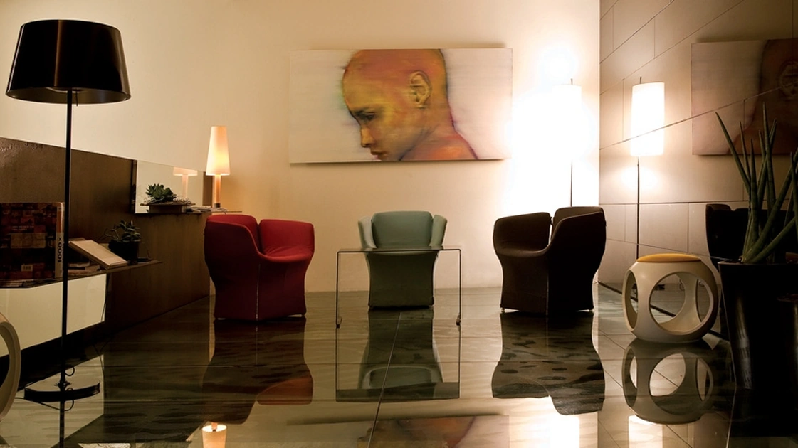 Poltrona in tessuto Bloomy di Moroso