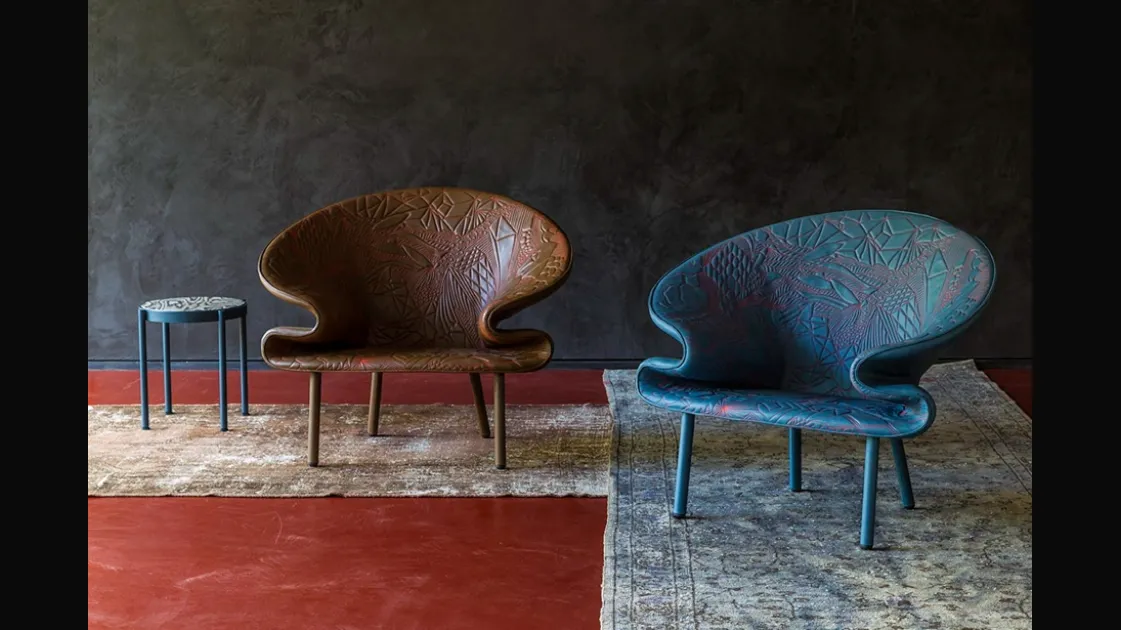 Poltrona Doodle in pelle di Moroso