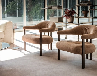 Poltrona in tessuto Greta Lounge di Cattelan Italia