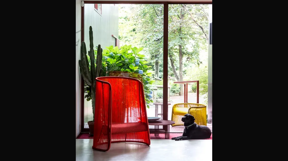 Poltrona Husk Intrecciata di Moroso