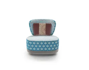 Poltroncina in tessuto Juju di Moroso