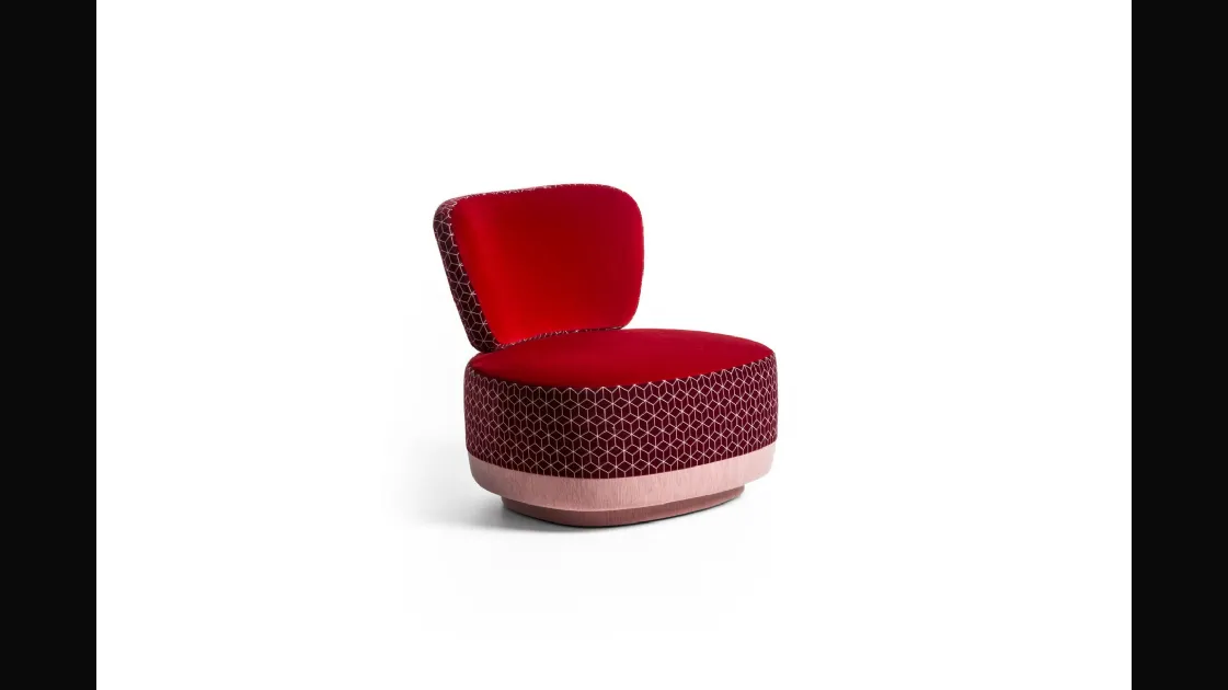 Poltroncina in tessuto Juju di Moroso