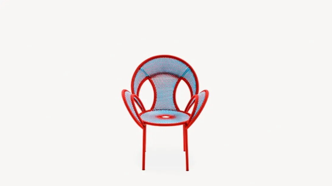 Poltroncina in tessuto Banjooli di Moroso