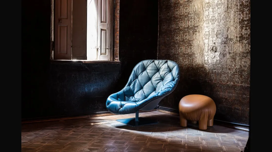 Poltrona in pelle Bohemian di Moroso