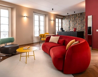 Poltrona imbottita Pipe di Moroso