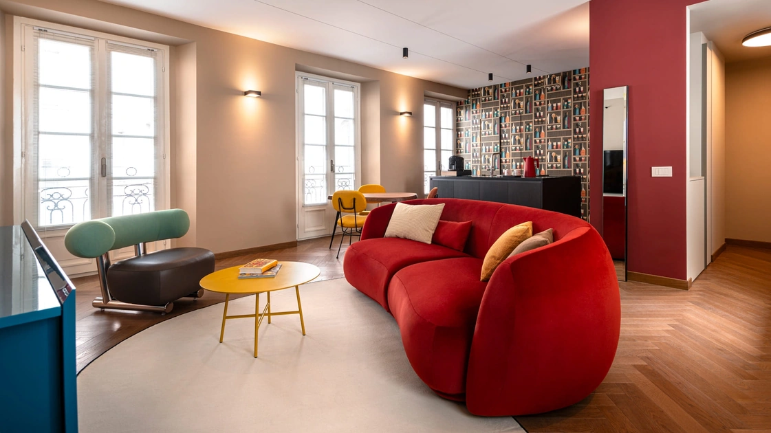 Poltrona imbottita Pipe di Moroso