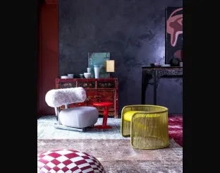 Poltroncina in tessuto Pipe di Moroso