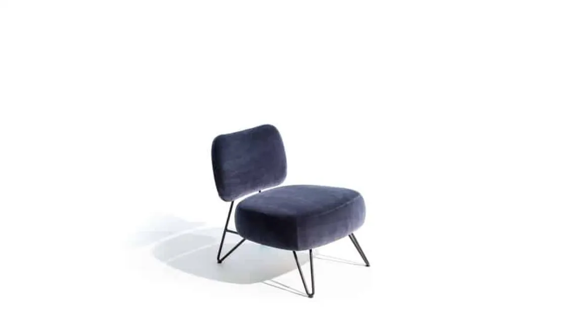 Poltroncina in tessuto Overdyed di Moroso