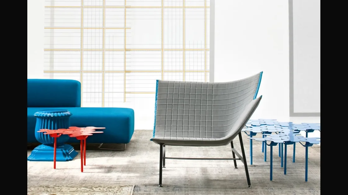 Poltrona in tessuto Paper Planes di Moroso