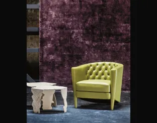 Poltroncina in pelle Rich di Moroso