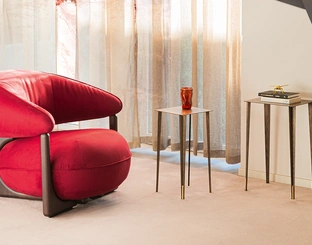 Poltrona in pelle Ruby Lounge di Cattelan Italia