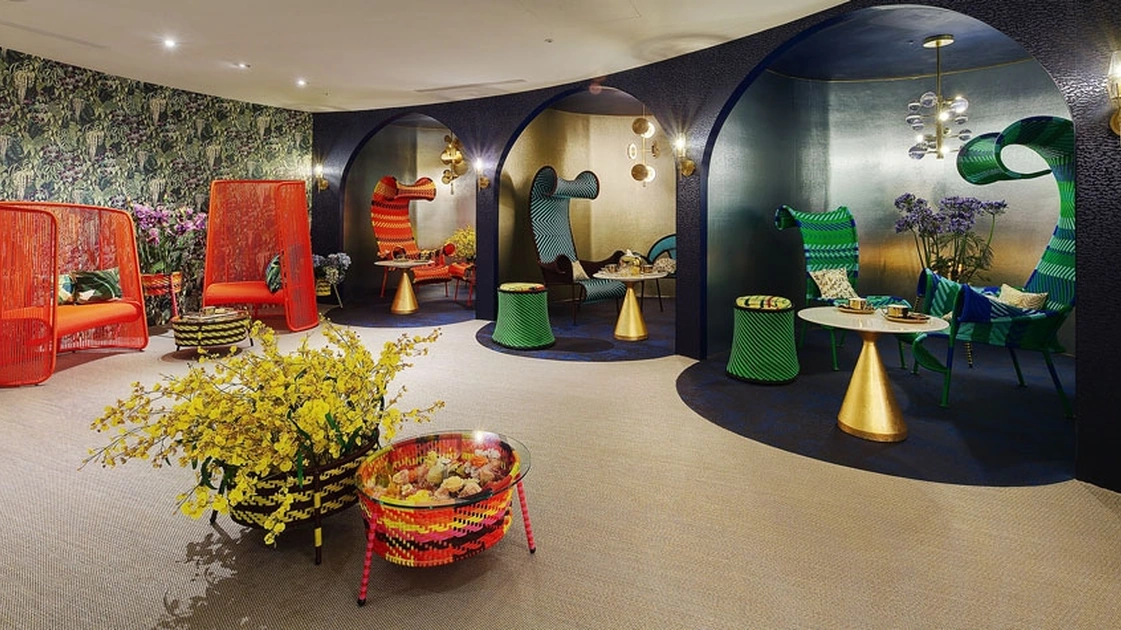 Chaise Longue Shadowy realizzata con il filato delle reti da pesca di Moroso