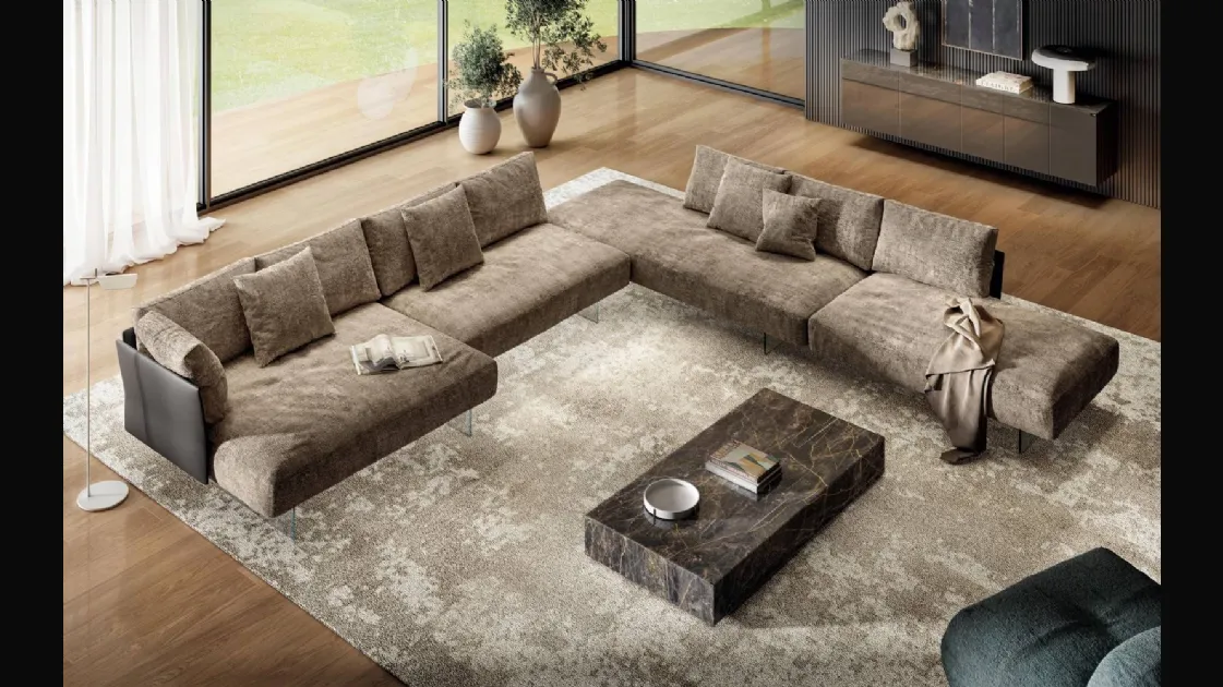 Divano angolare Air Slim 2700 di Lago