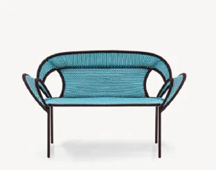 Divano in tessuto e metallo Banjooli di Moroso