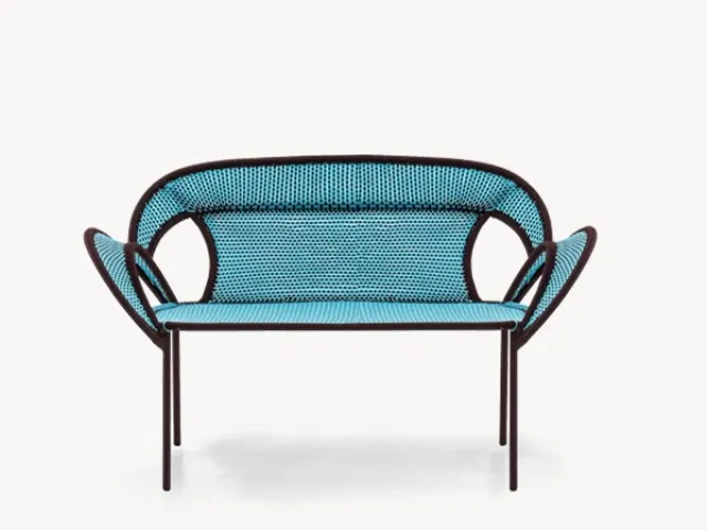 Divano in tessuto e metallo Banjooli di Moroso