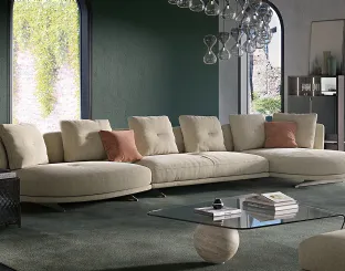 Divano con penisola Douglas di Cattelan Italia
