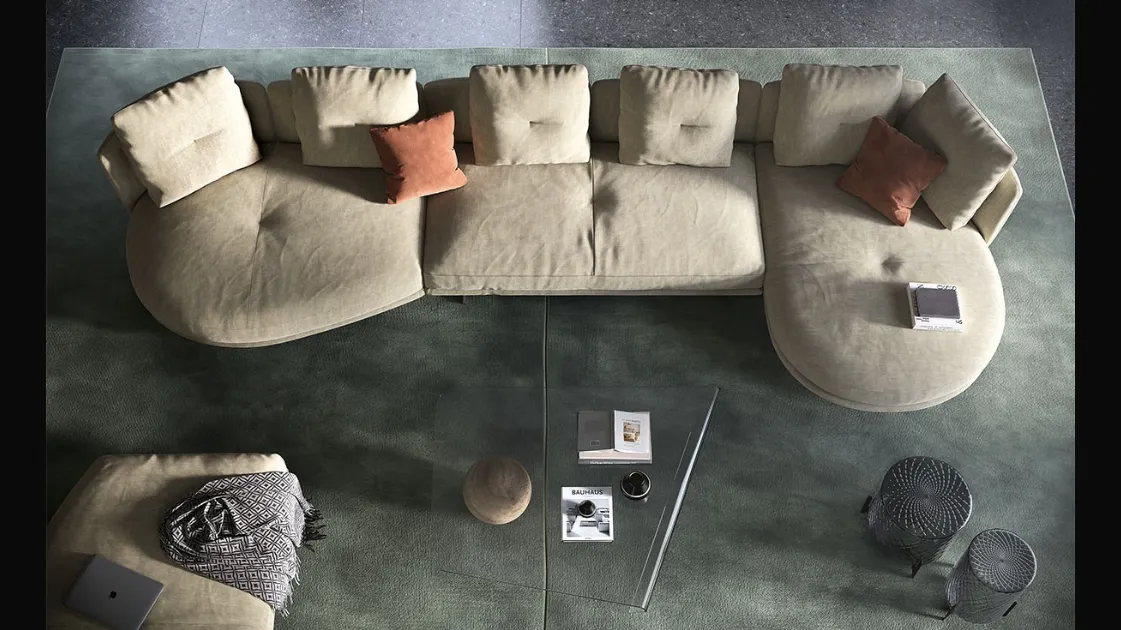 Divano con penisola Douglas di Cattelan Italia
