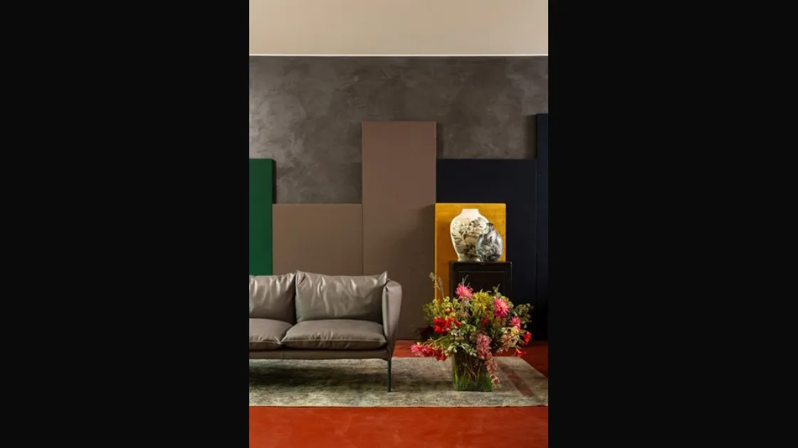 Divano in pelle Gentry Extra Light di Moroso