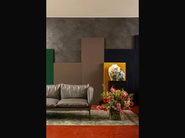 Divano in pelle Gentry Extra Light di Moroso