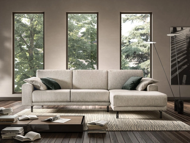 Divano con penisola Glamour di Rizzetto