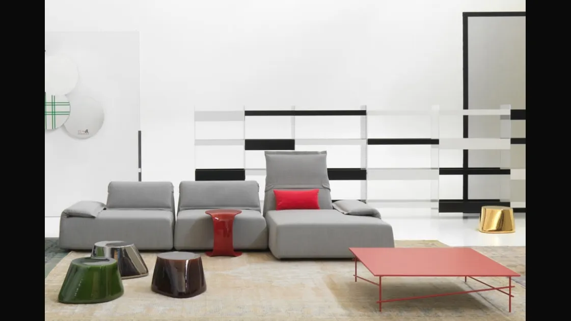 Divano con penisola Highlands di Moroso