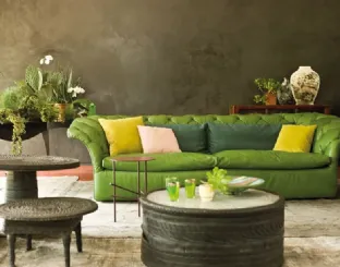 Divano trapuntato in pelle Bohemian di Moroso