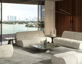 Salotto in tessuto imbottito Spencer di Cattelan Italia