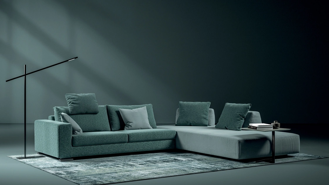 Divano componibile ad angolo Tangram di Biba Salotti