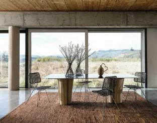 Sedia Brick in alluminio e pergamena di Gervasoni