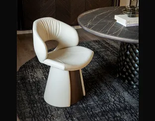 Sedia Dafne in pelle di Cattelan Italia