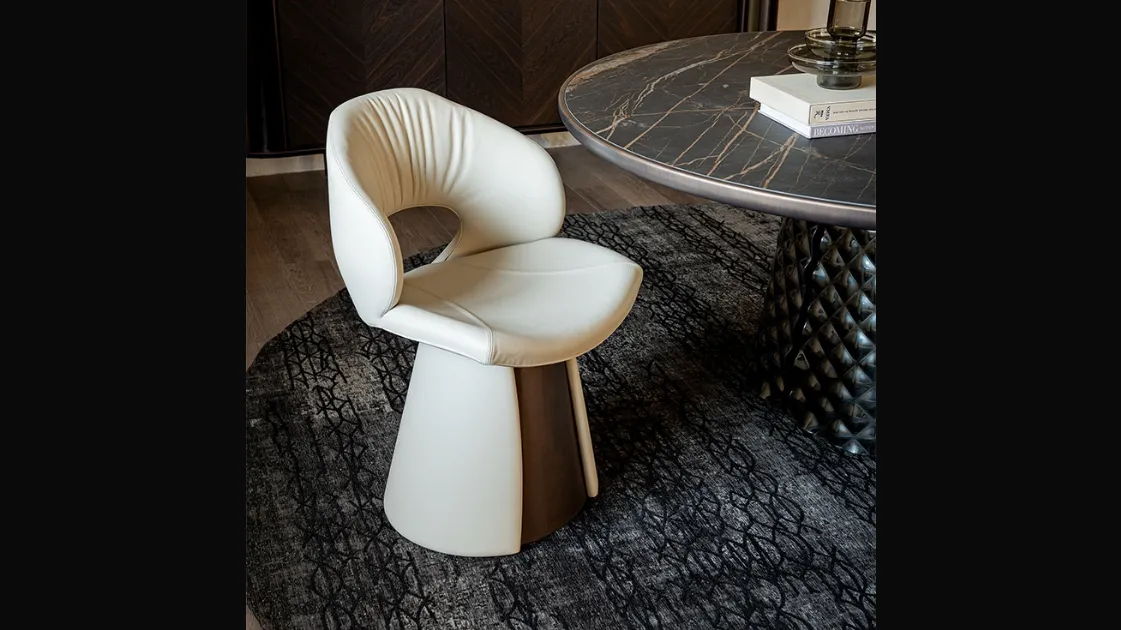 Sedia Dafne in pelle di Cattelan Italia