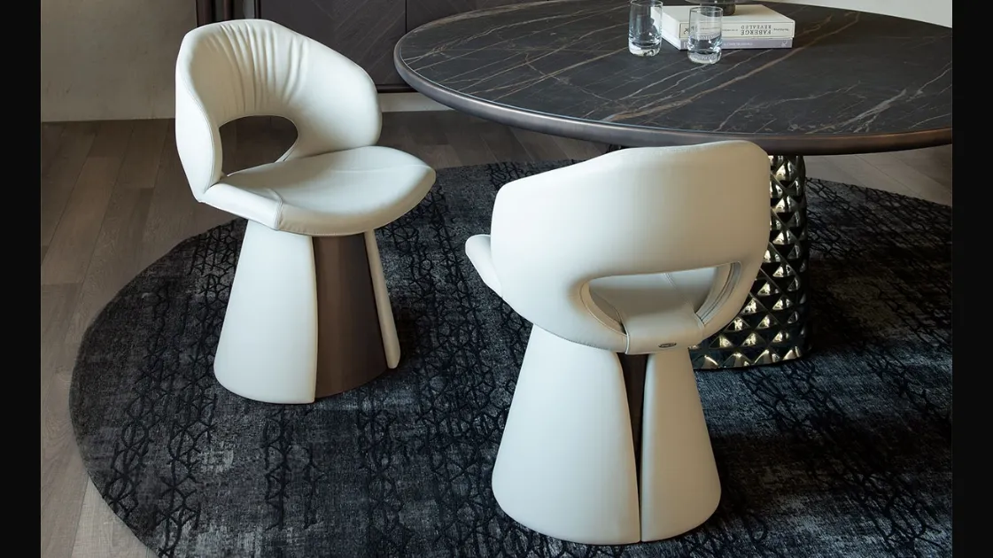 Sedia Dafne in pelle di Cattelan Italia