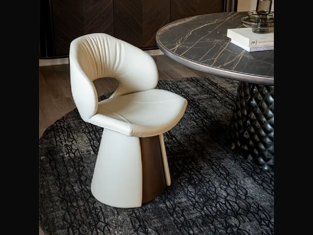 Sedia Dafne in pelle di Cattelan Italia