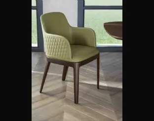 Sedia Margot rivestita in pelle di Bontempi